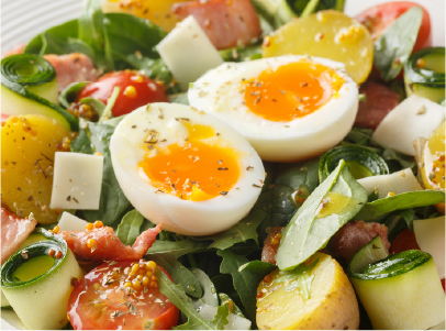 Salad with Soft-boiled Egg